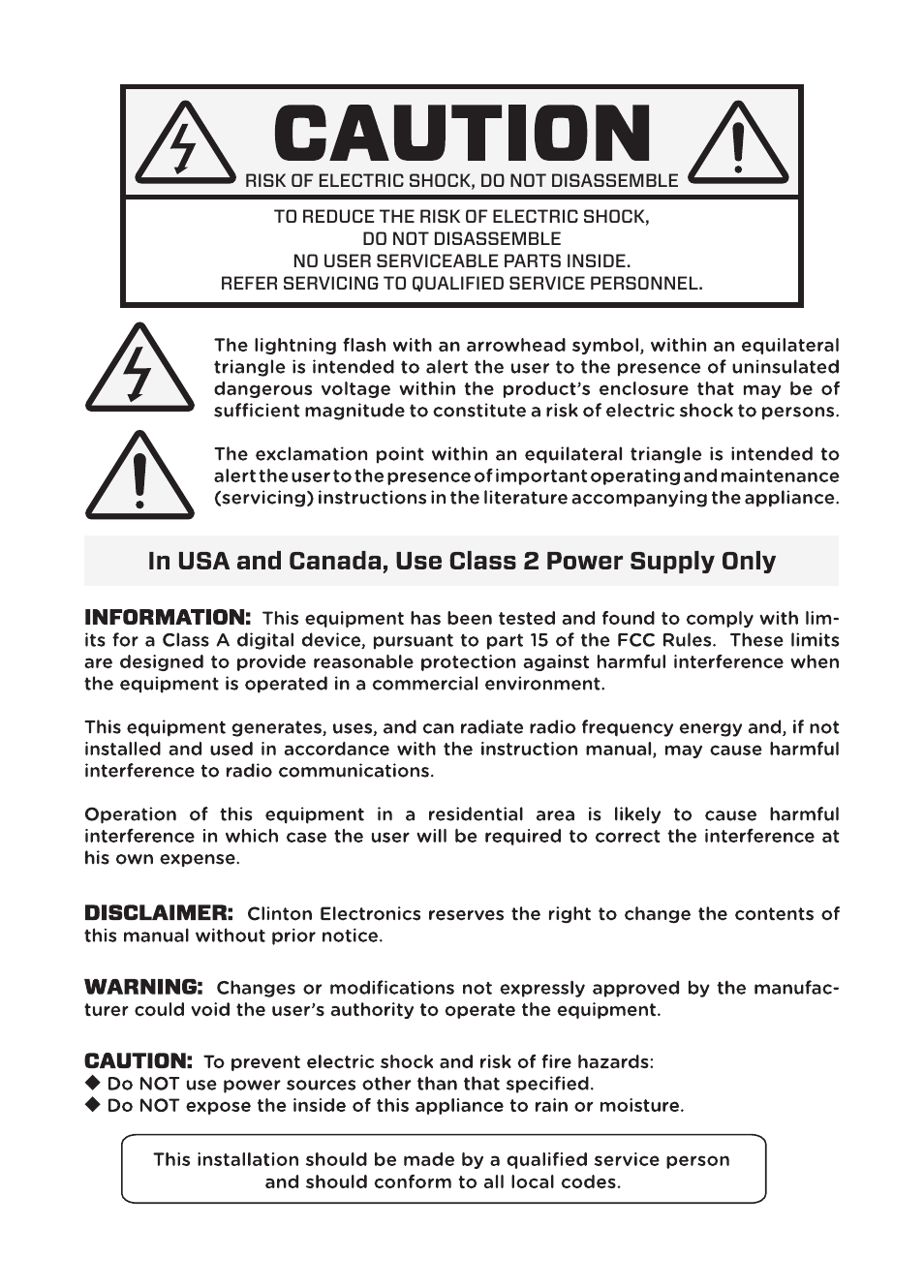 Clinton Electronics P1 OSD User Manual | Page 2 / 18