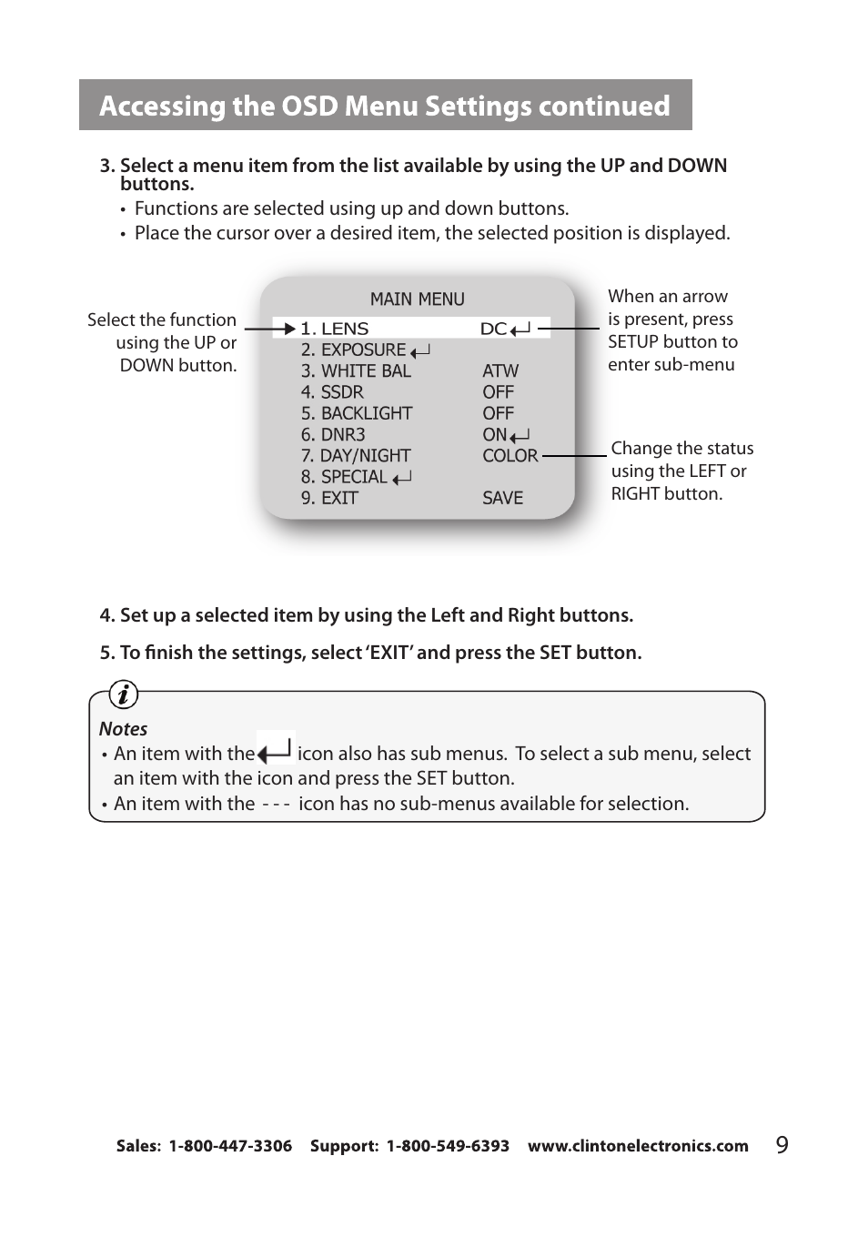Clinton Electronics CE-VF540 User Manual | Page 13 / 34