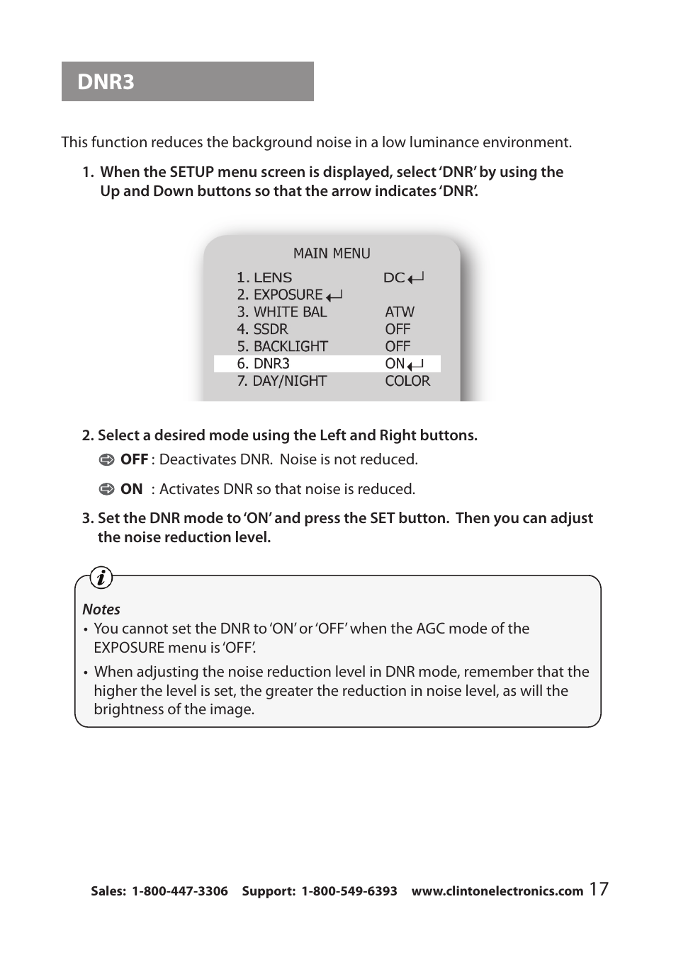 Dnr3 | Clinton Electronics CE-VF540 User Manual | Page 21 / 34