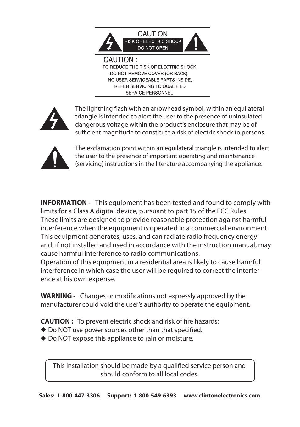 Clinton Electronics CE-VF540 User Manual | Page 3 / 34