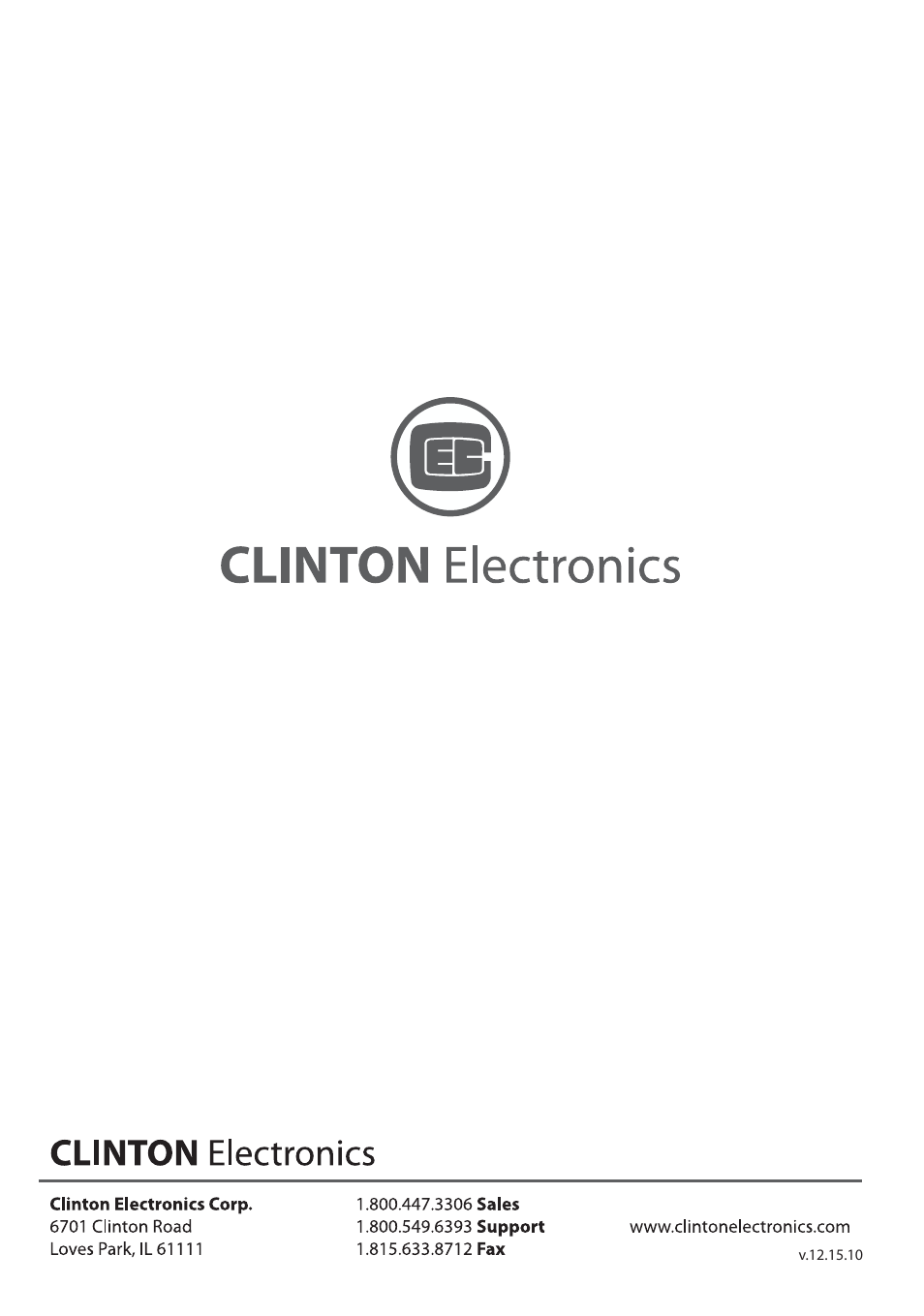 Clinton Electronics CE-VF540 User Manual | Page 34 / 34