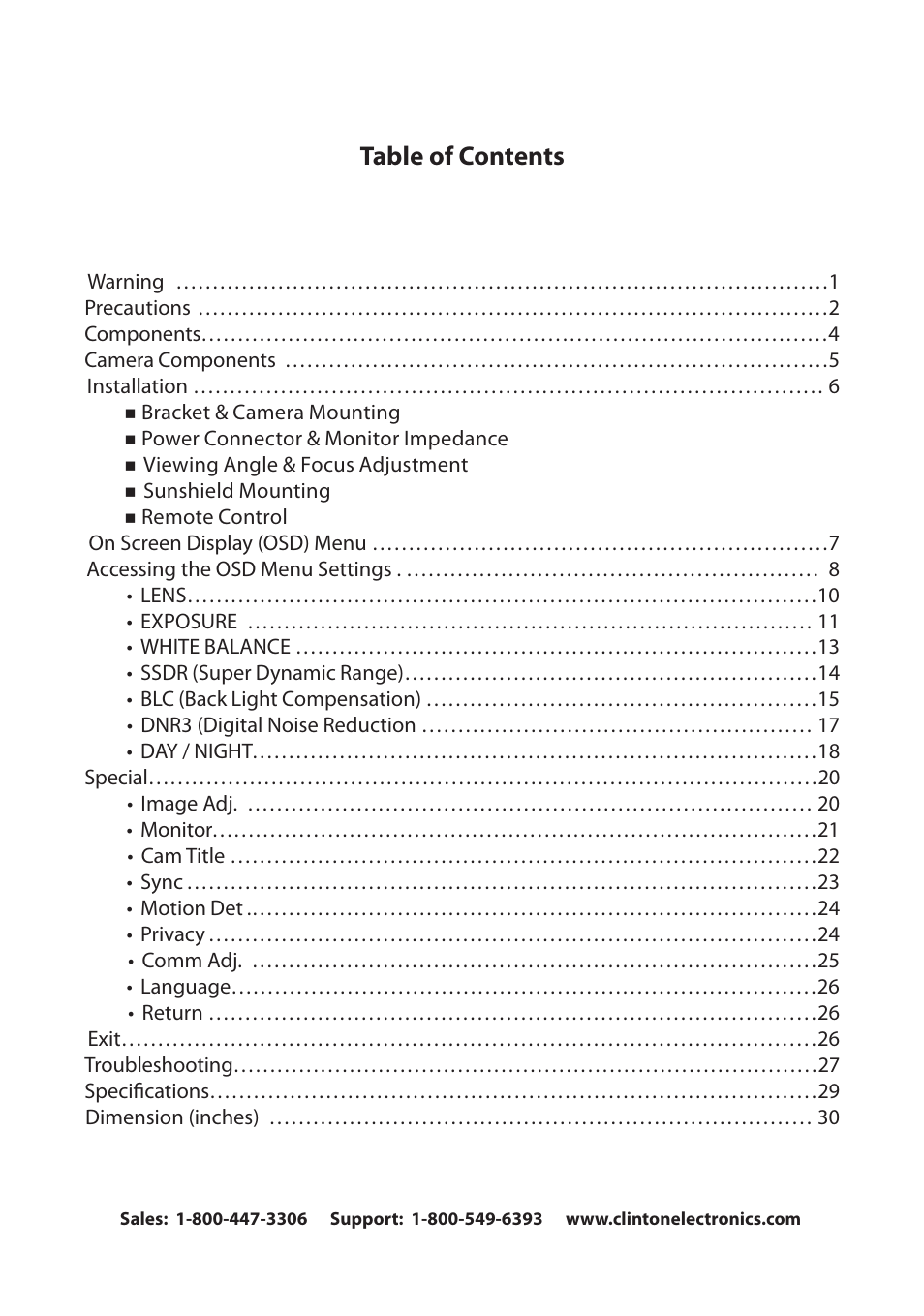 Clinton Electronics CE-VF540 User Manual | Page 4 / 34