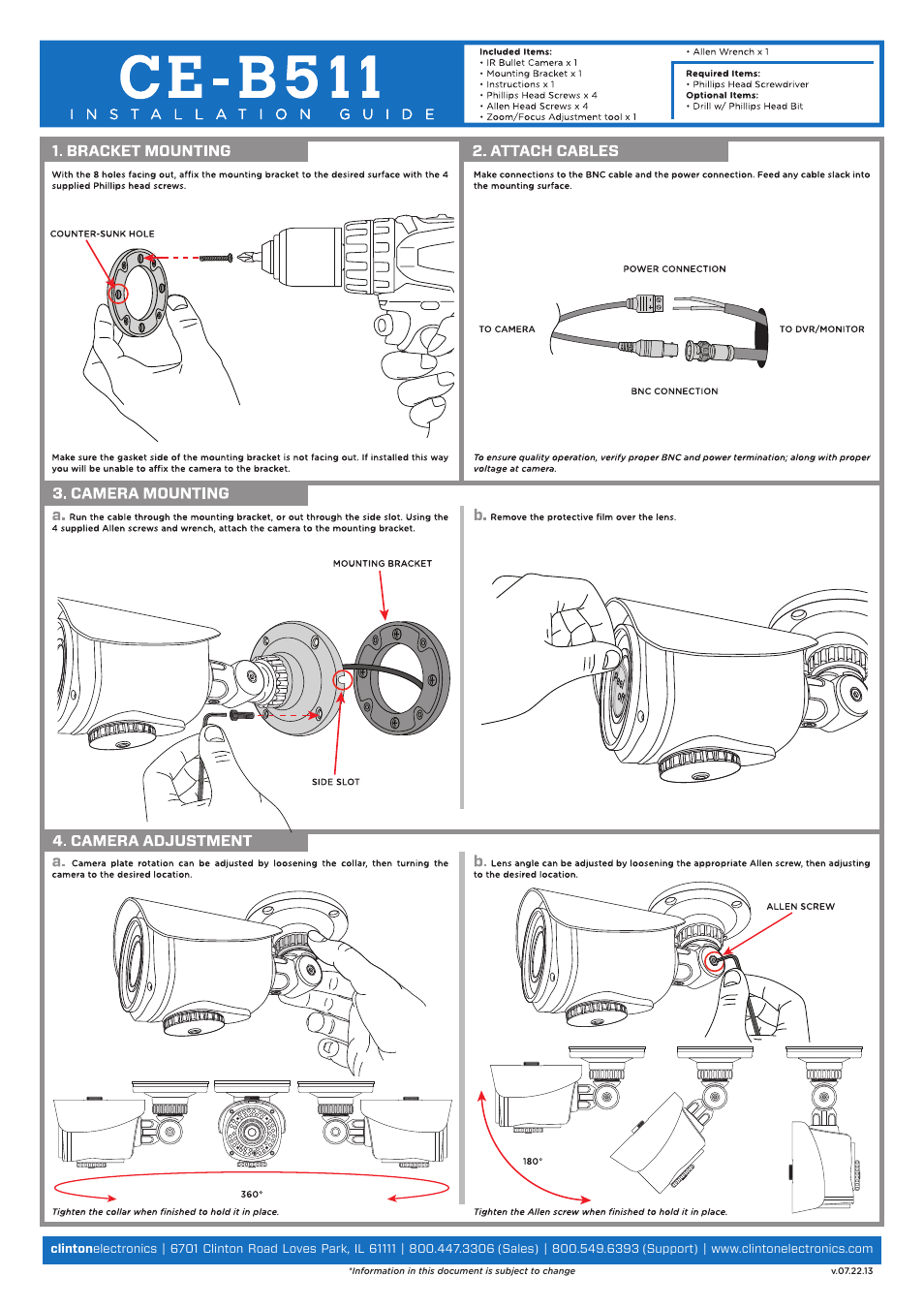 Clinton Electronics CE-B511 User Manual | 2 pages