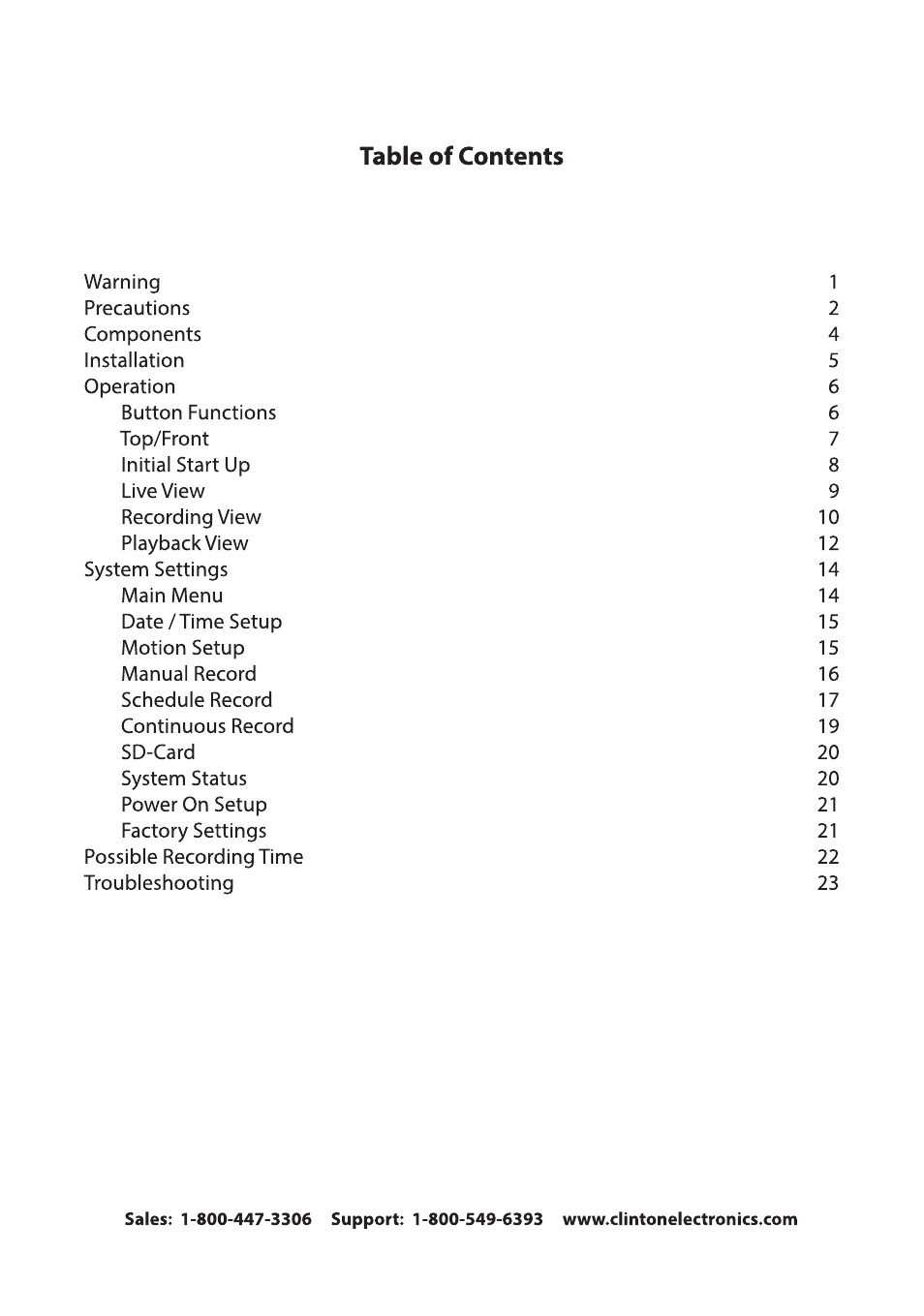 Clinton Electronics CE-RP2 User Manual | Page 3 / 27