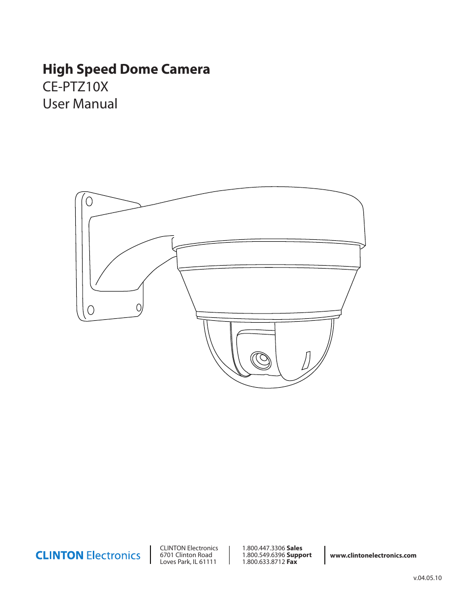 Clinton Electronics CE-PTZ10x User Manual | 22 pages