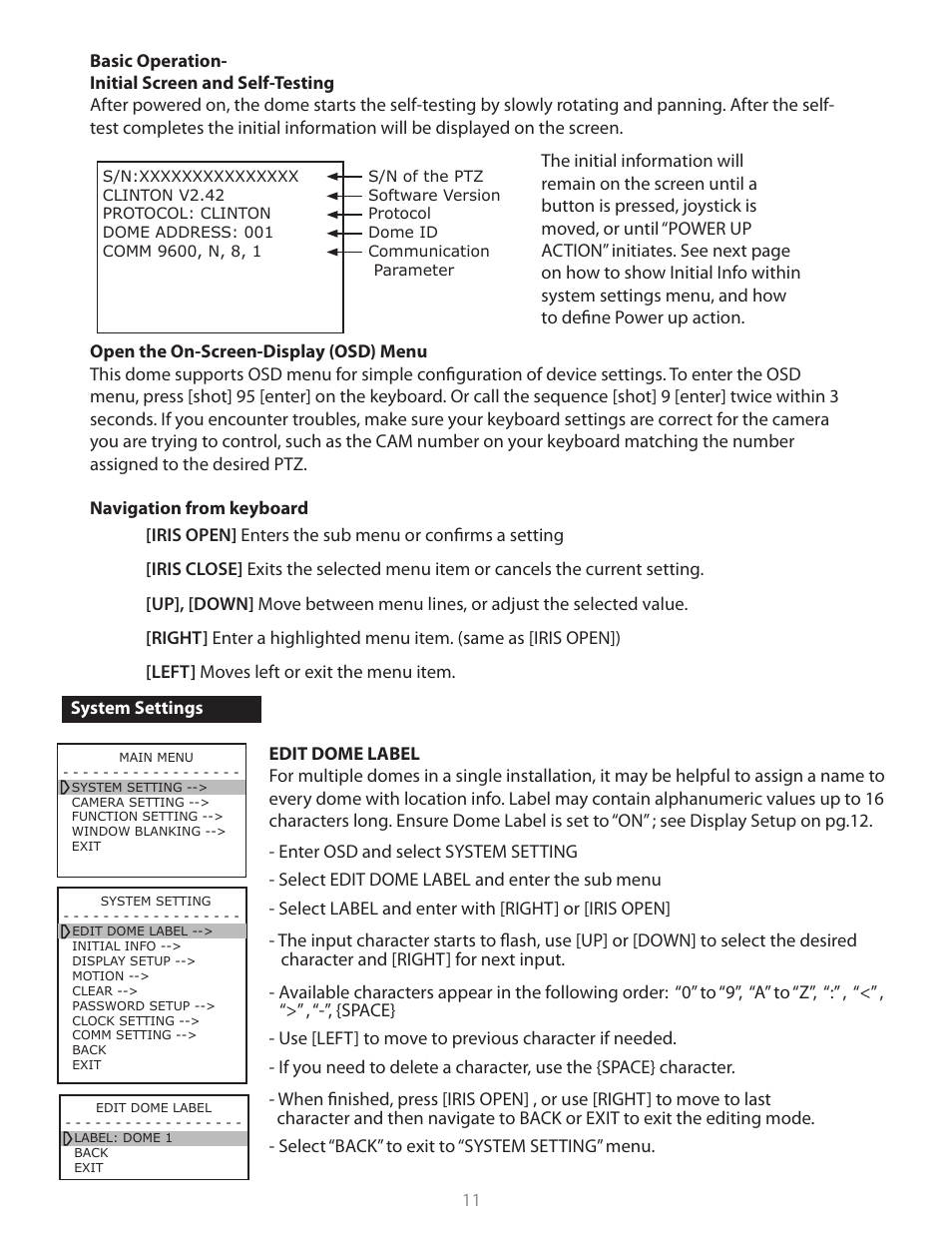 Clinton Electronics CE-PTZ10x User Manual | Page 11 / 22