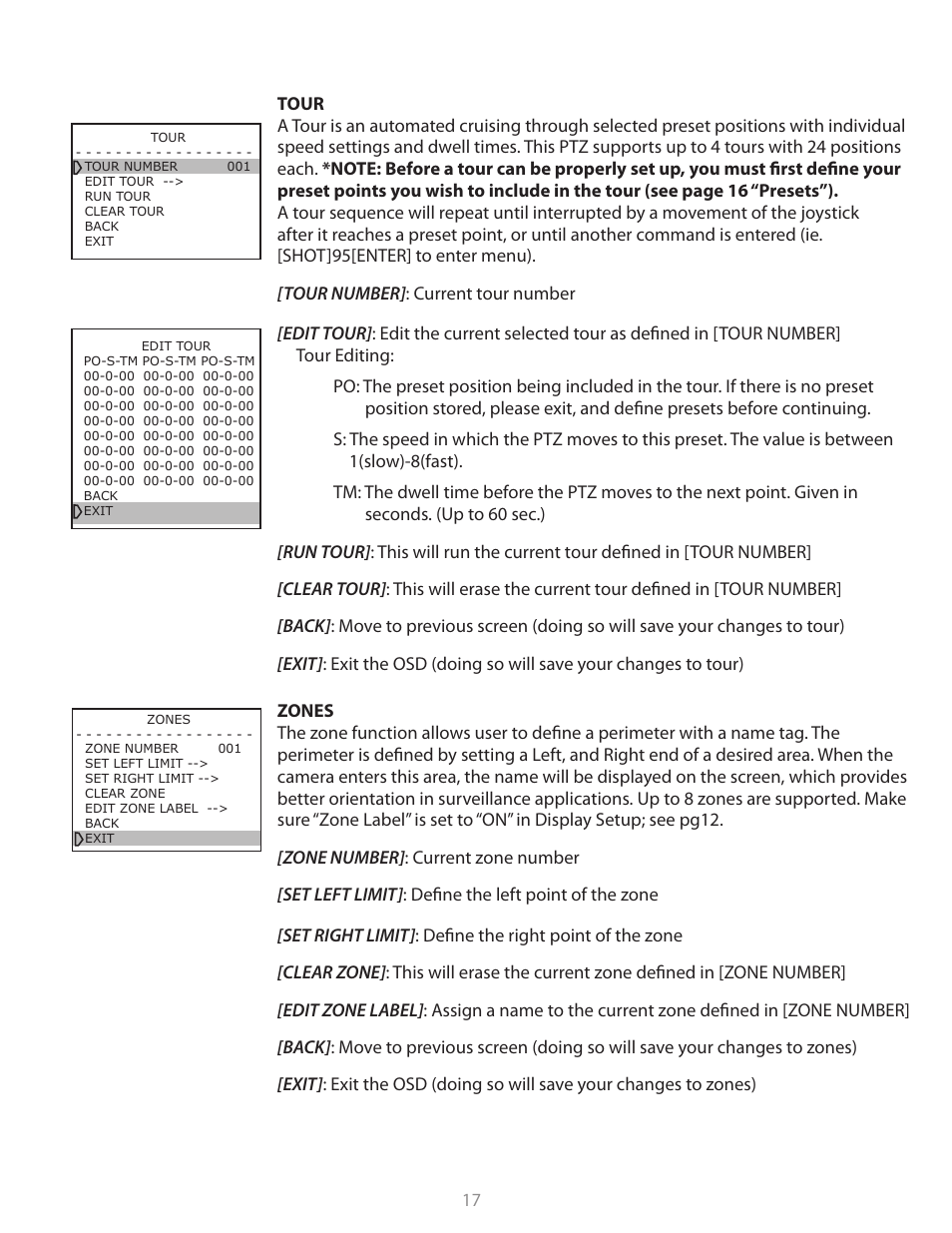 Clinton Electronics CE-PTZ10x User Manual | Page 17 / 22
