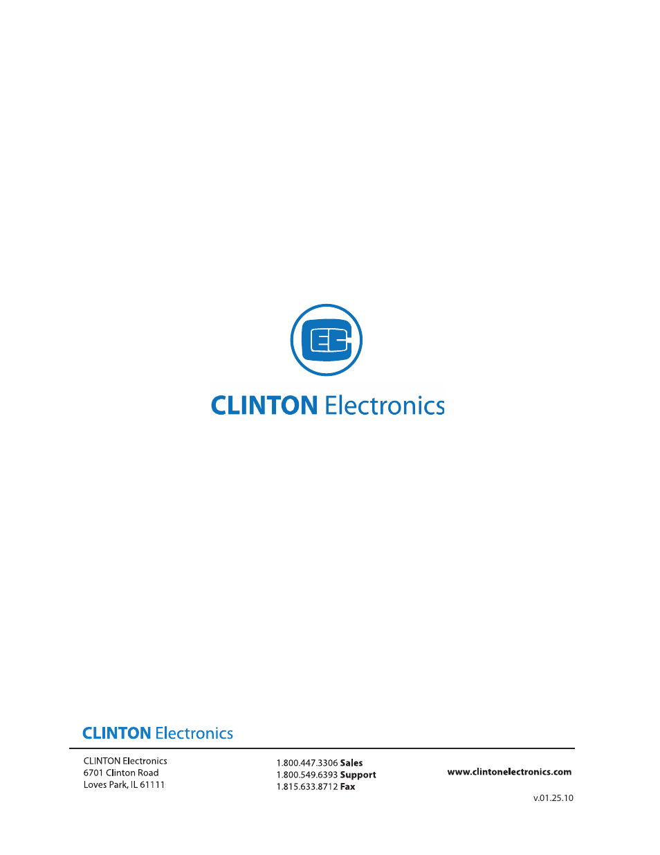 Clinton Electronics CE-PTZ10x User Manual | Page 22 / 22