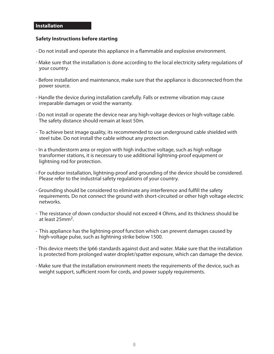 Clinton Electronics CE-PTZ10x User Manual | Page 8 / 22