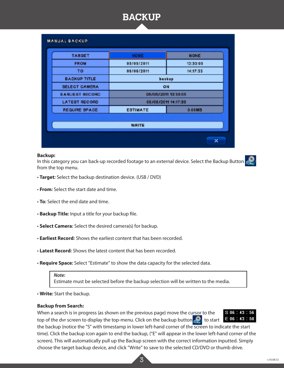 Backup | Clinton Electronics CE-HDVR16 User Manual | Page 4 / 4