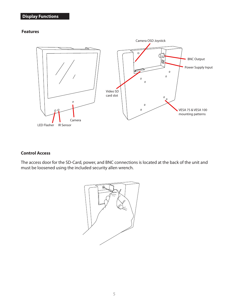 Display functions | Clinton Electronics CE-M10S User Manual | Page 5 / 26