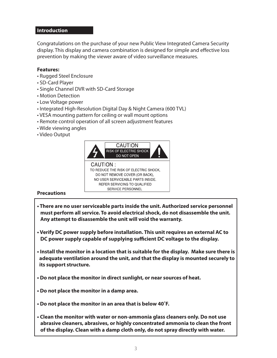 Clinton Electronics CE-M8SD-B User Manual | Page 3 / 36
