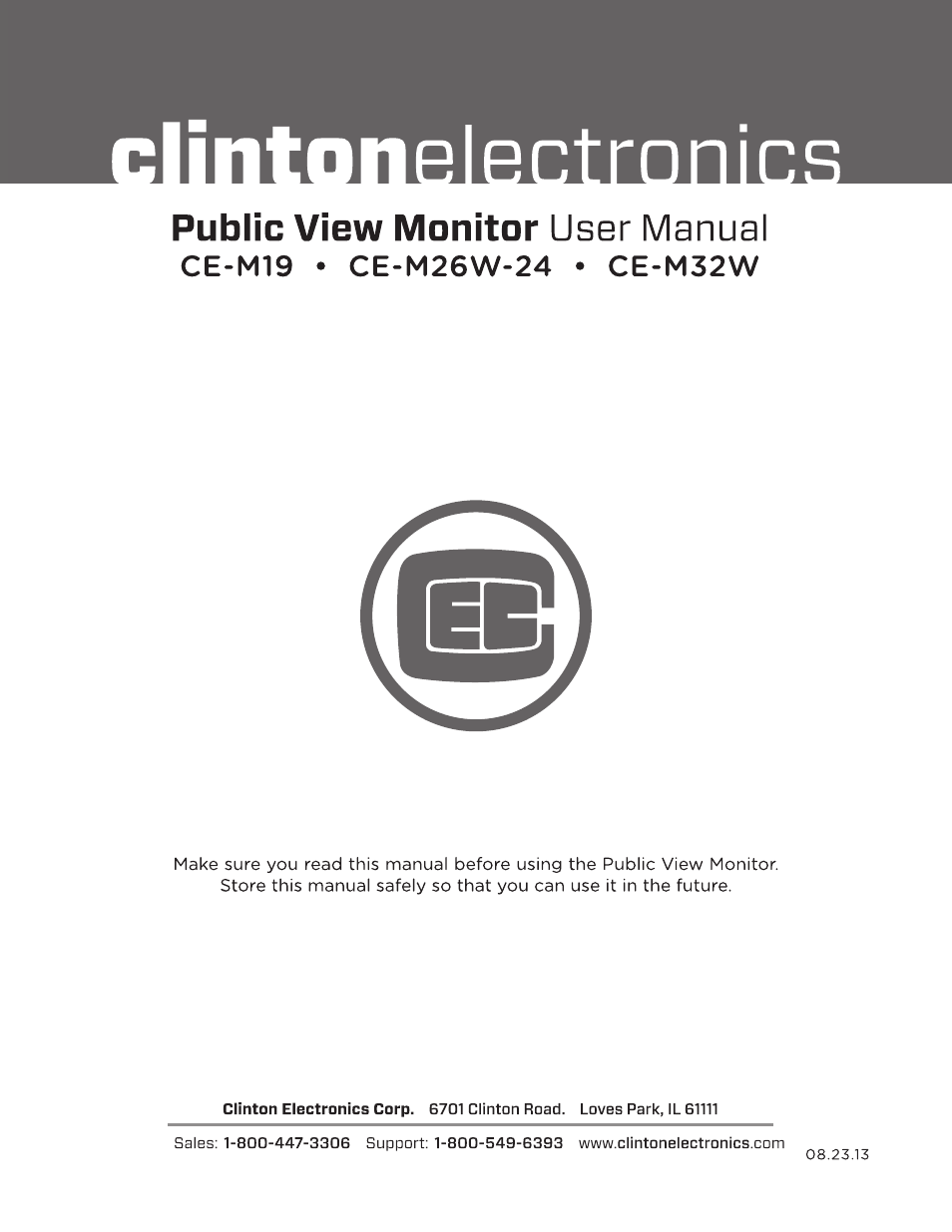Clinton Electronics CE-M32S-B User Manual | Page 39 / 39