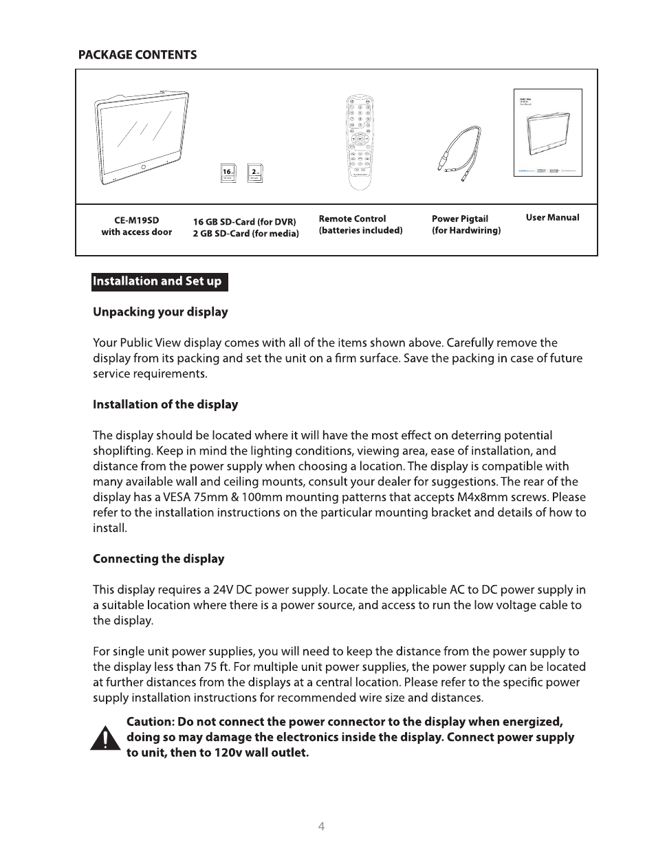 Rec menu exit osd | Clinton Electronics CE-M19SD-B User Manual | Page 4 / 36