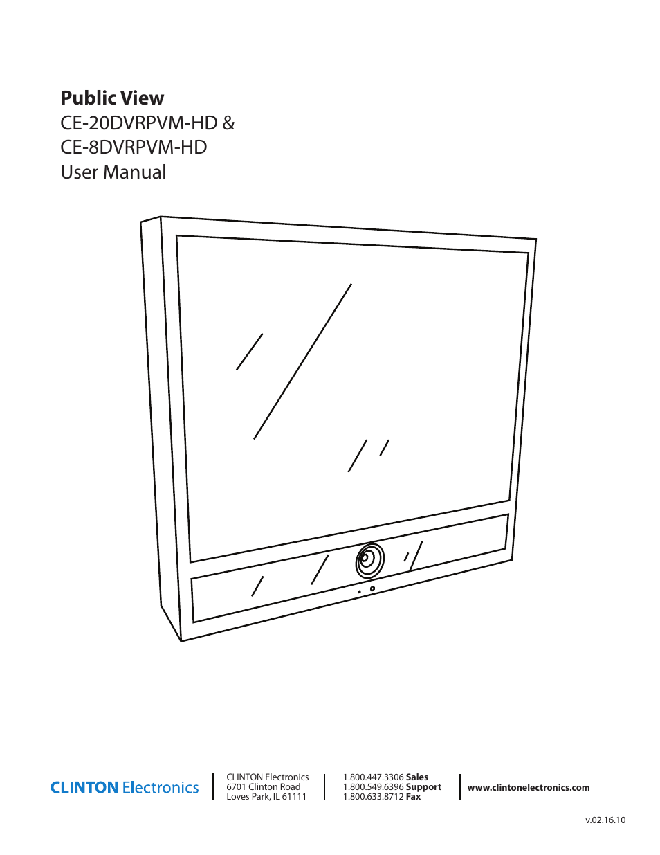 Clinton Electronics CE-20PVMDVR User Manual User Manual | 30 pages