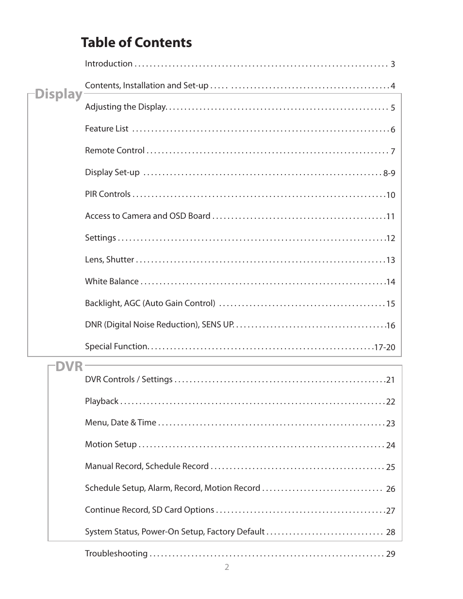 Clinton Electronics CE-20PVMDVR User Manual User Manual | Page 2 / 30