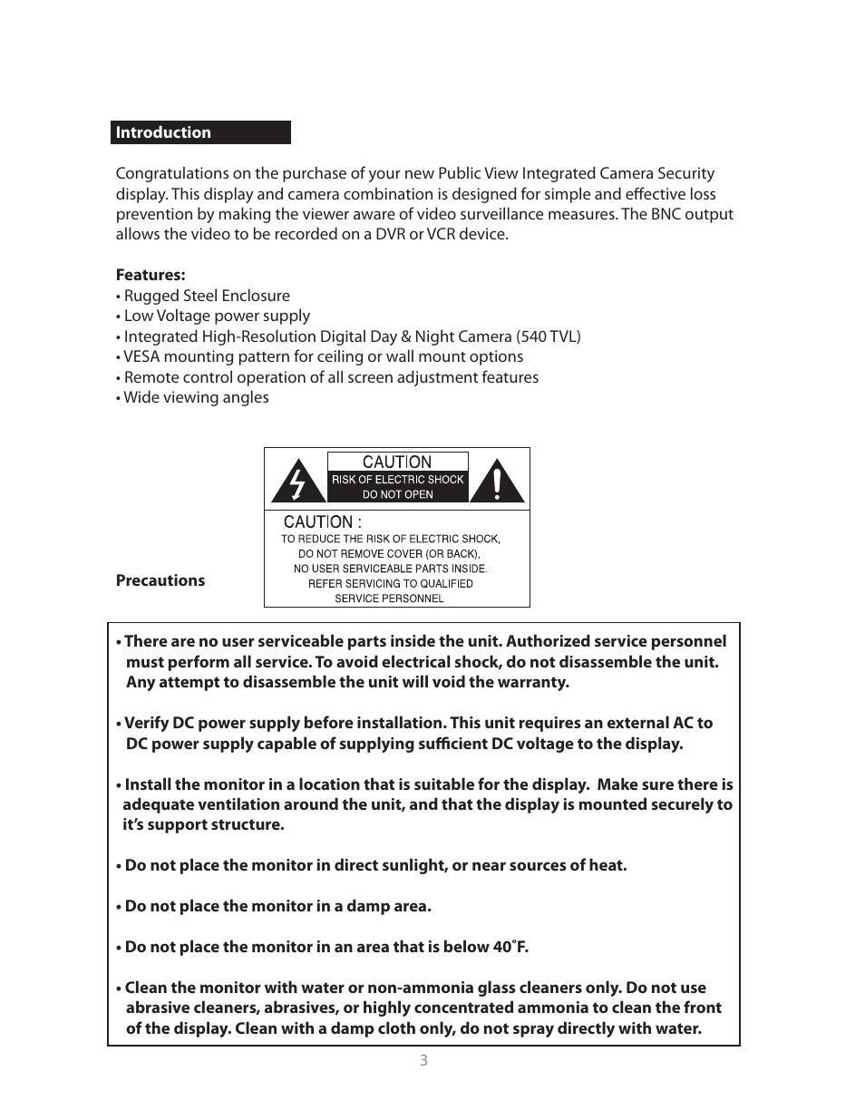 Clinton Electronics CE-20PVMDVR User Manual User Manual | Page 3 / 30