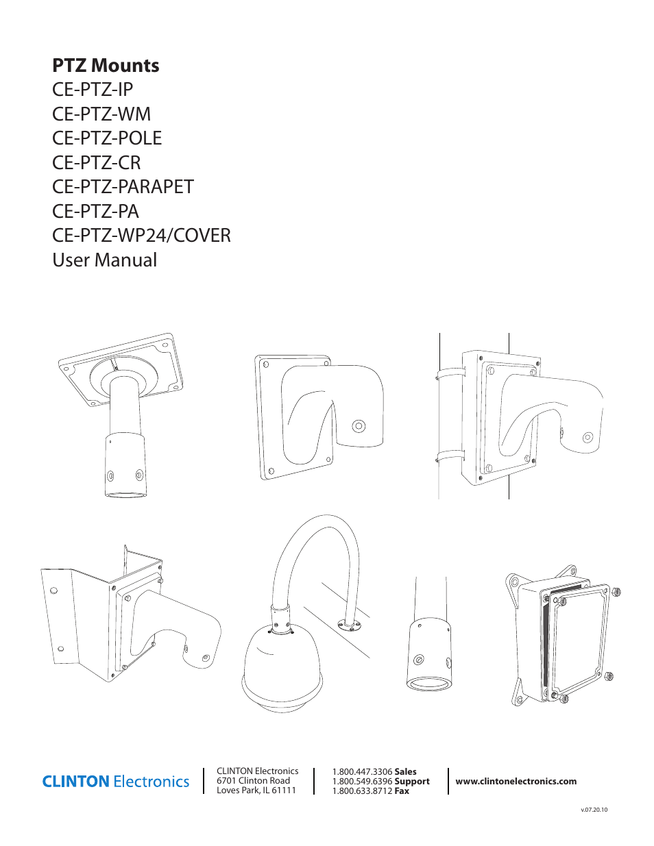 Clinton Electronics CE-PTZ-CR User Manual | 8 pages