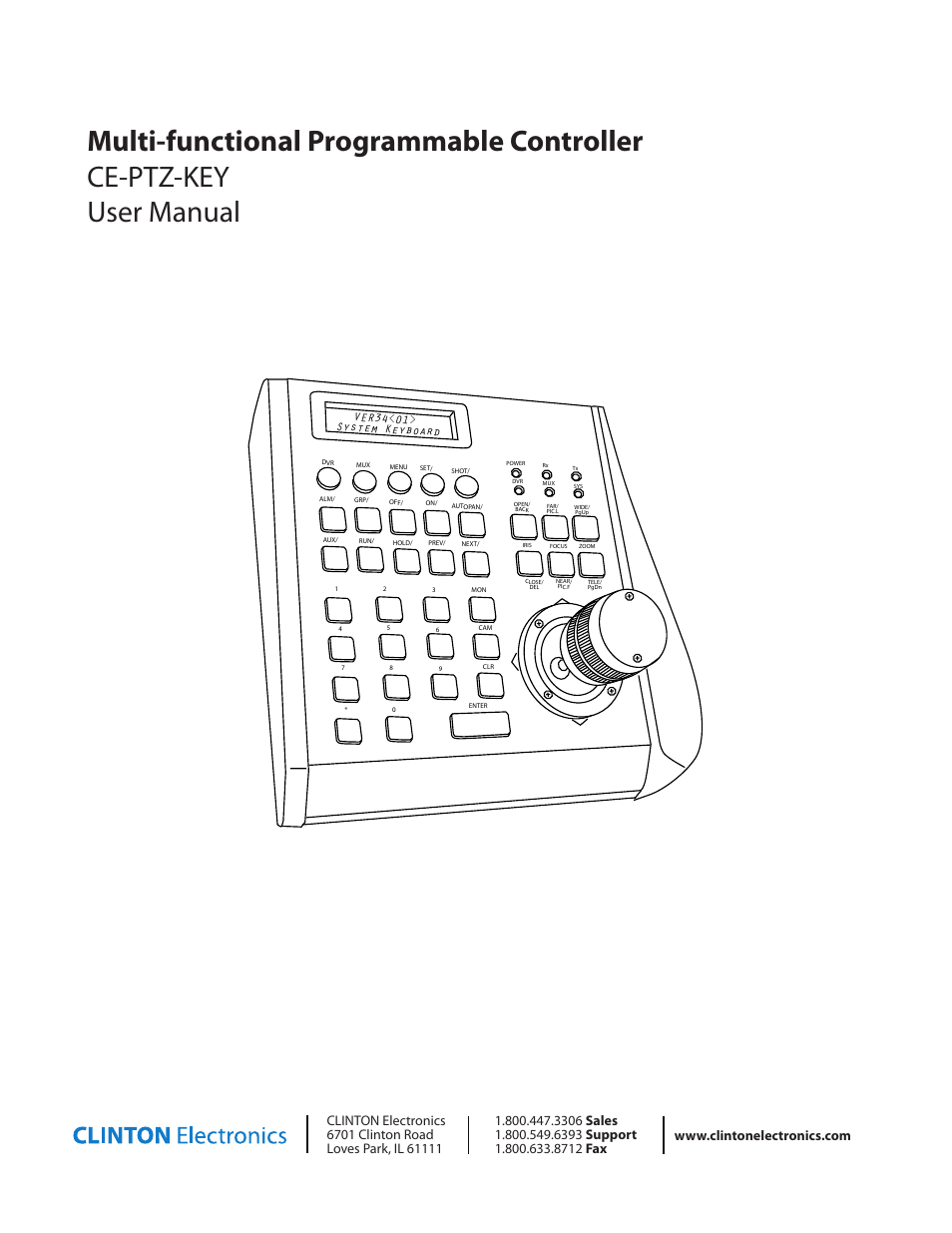 Clinton Electronics CE-PTZ-KEY User Manual | 26 pages