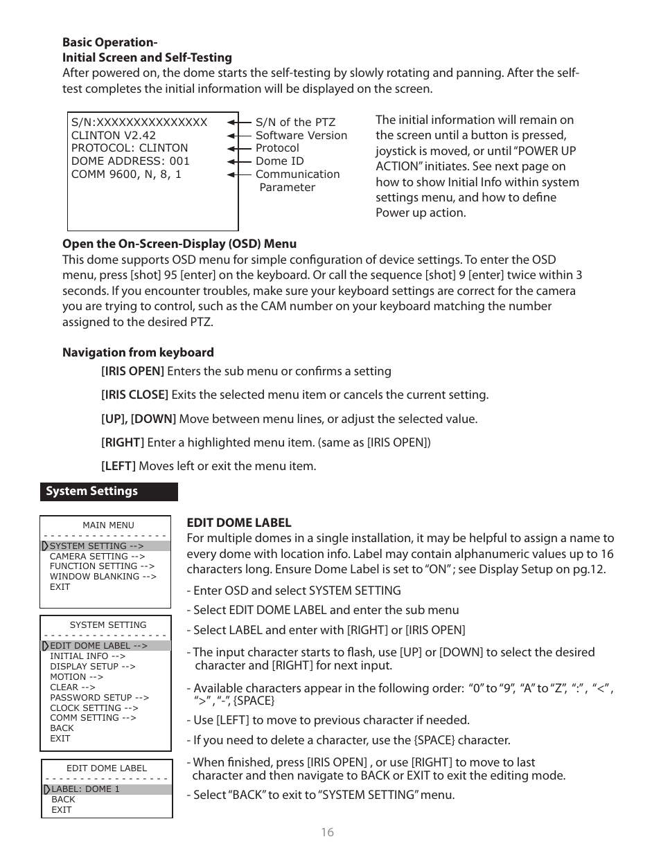 Clinton Electronics CE-PTZ-KEY User Manual | Page 16 / 26