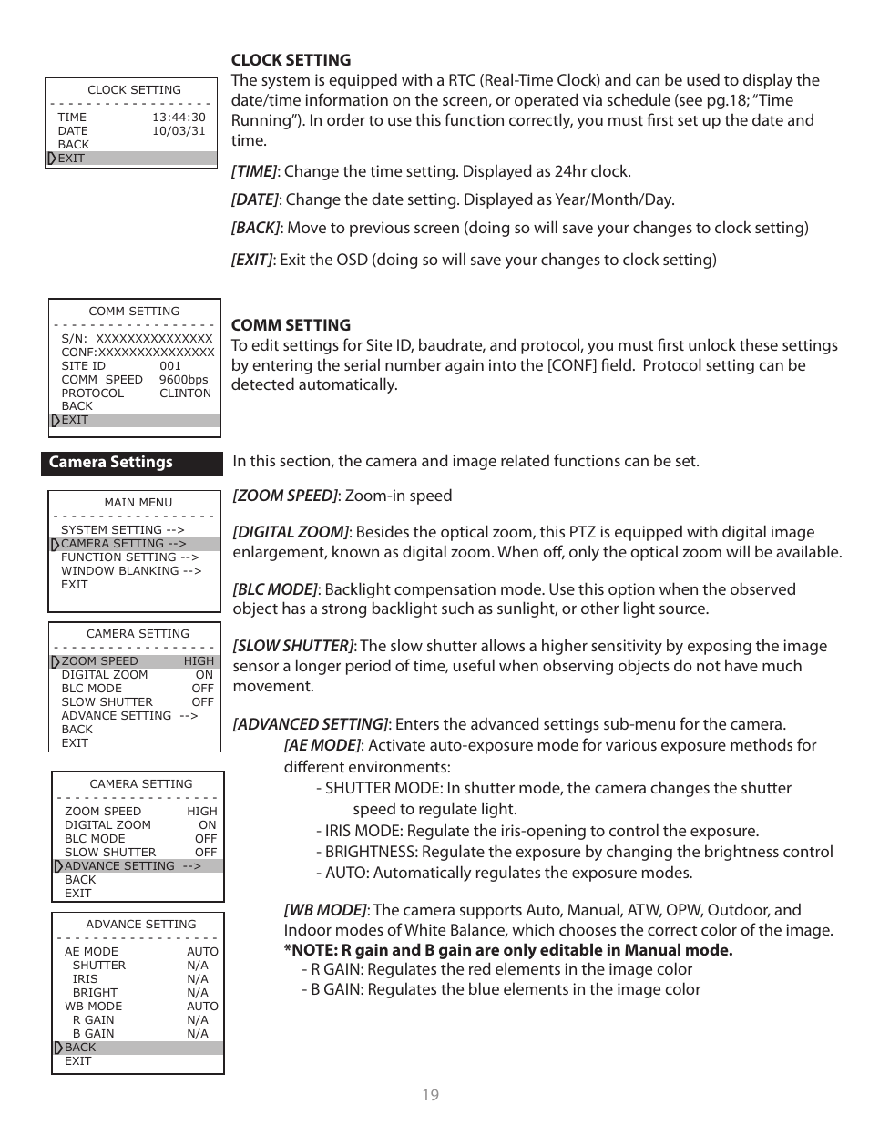 Clinton Electronics CE-PTZ-KEY User Manual | Page 19 / 26