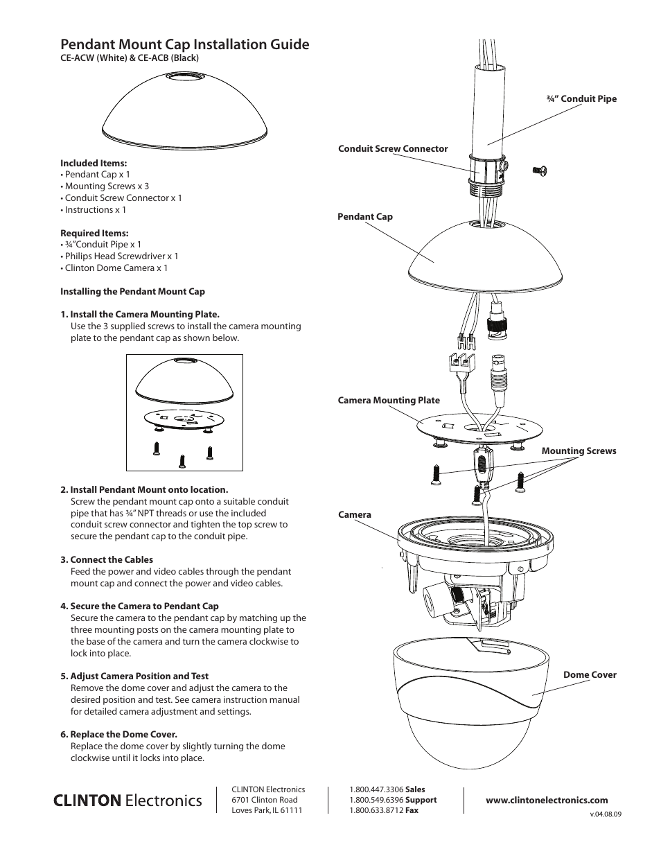 Clinton Electronics CE-ACW User Manual | 1 page