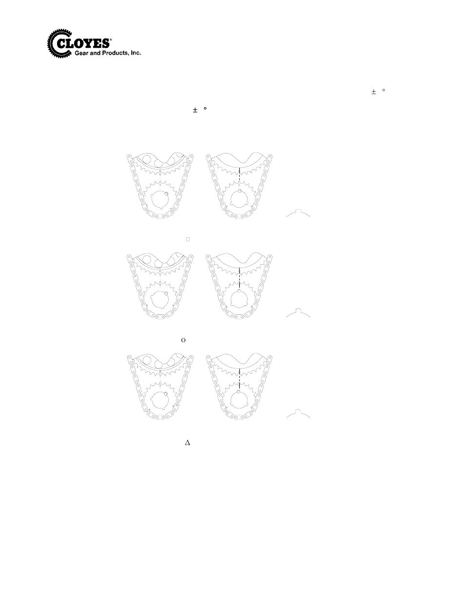 Cloyes 3-Keyway Crank Sprockets User Manual | 1 page