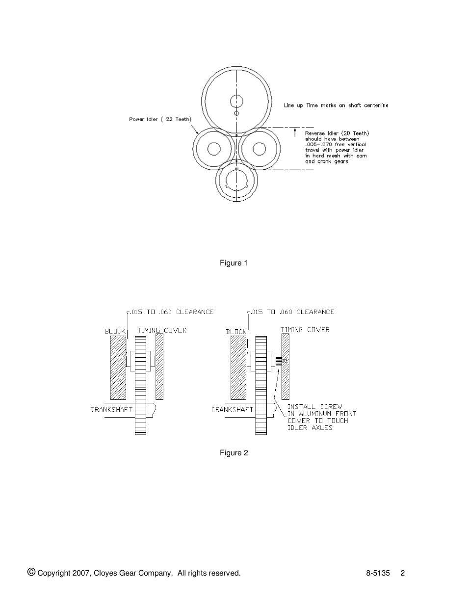 Cloyes 8-5135 Gear Drive (SB Ford) User Manual | Page 2 / 2