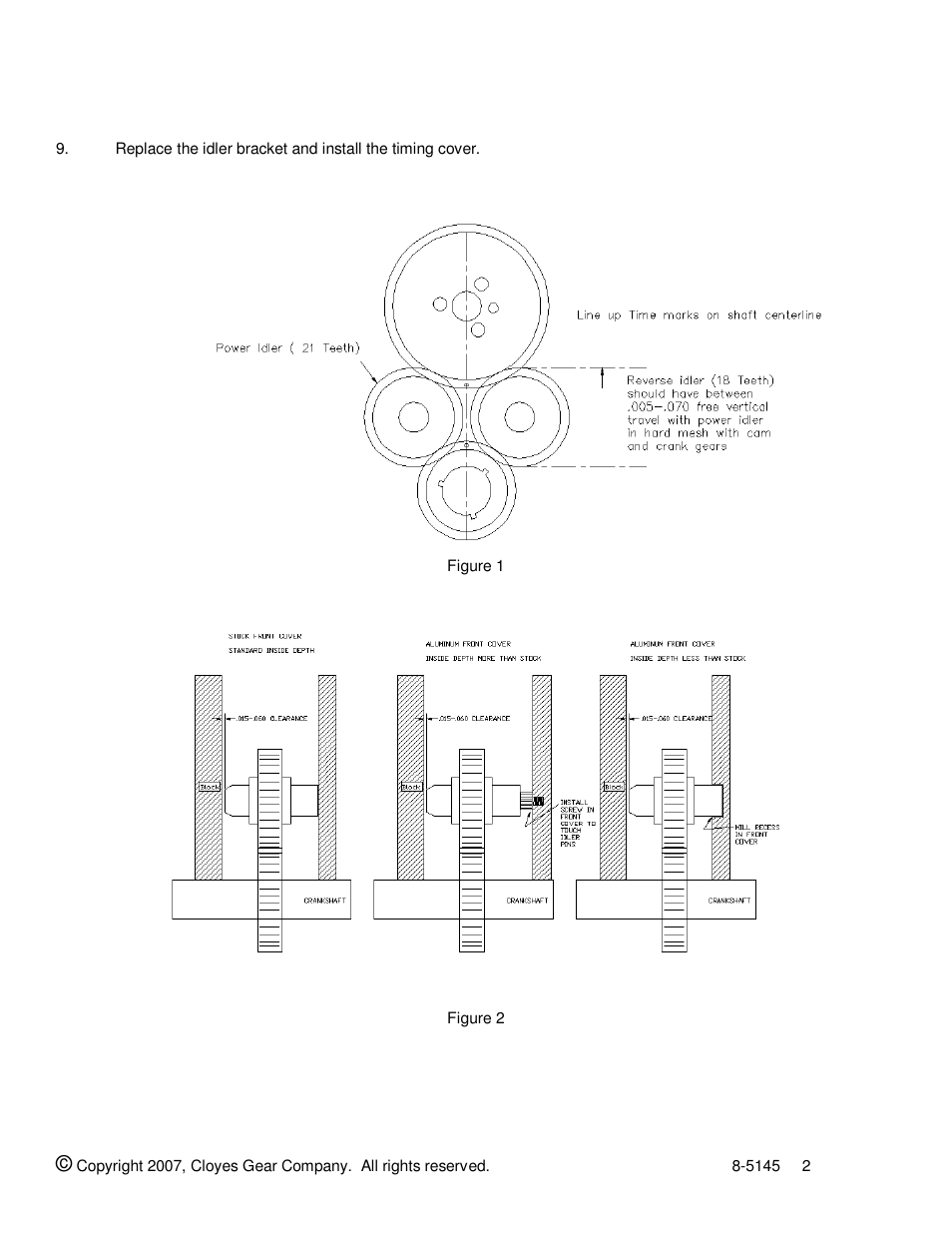 Cloyes 8-5145 Gear Drive (SB Chev Fact Roller) User Manual | Page 2 / 2