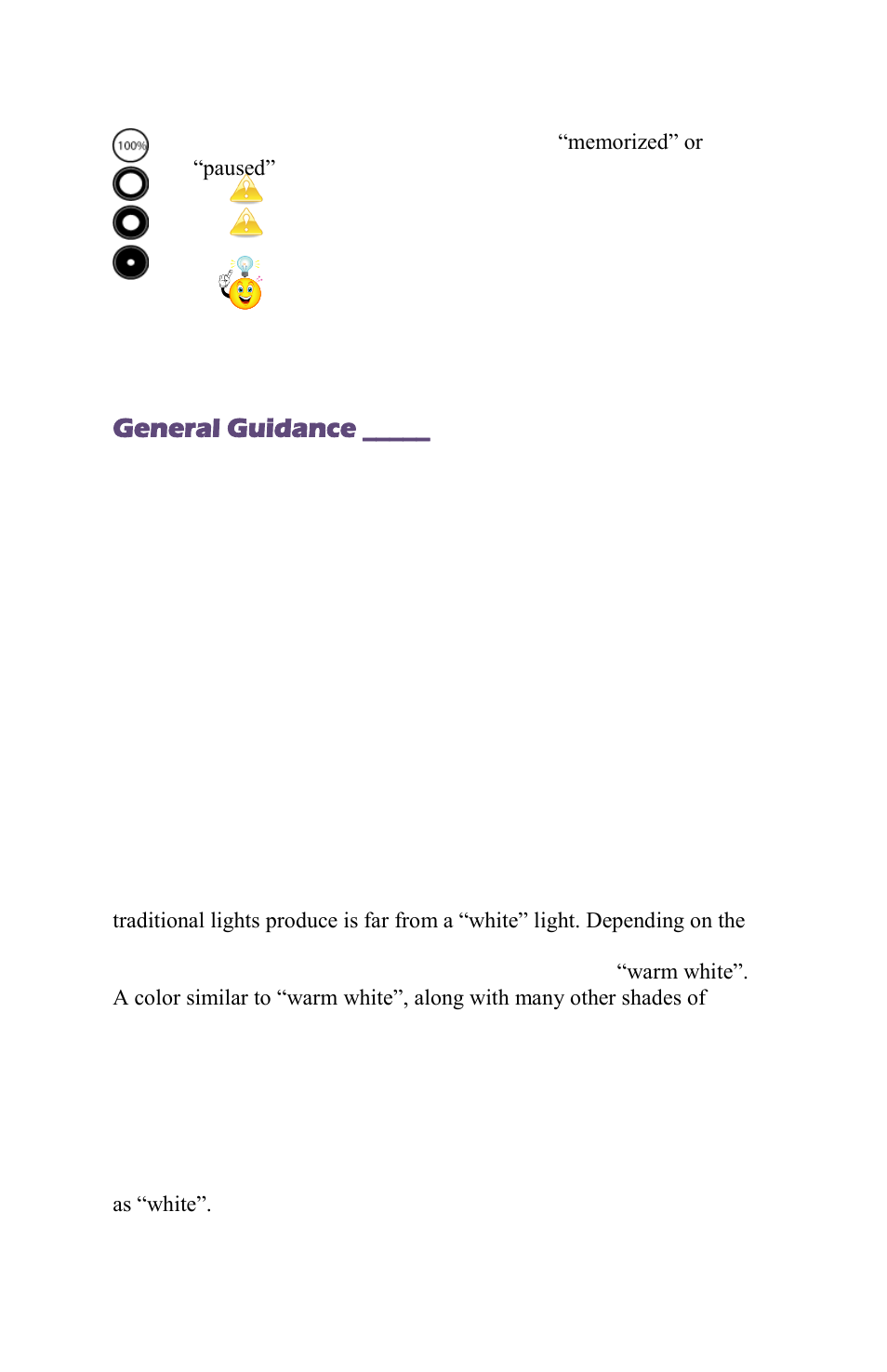 General guidance | Cyron Lighting HTW1000 RGB User Manual | Page 7 / 8