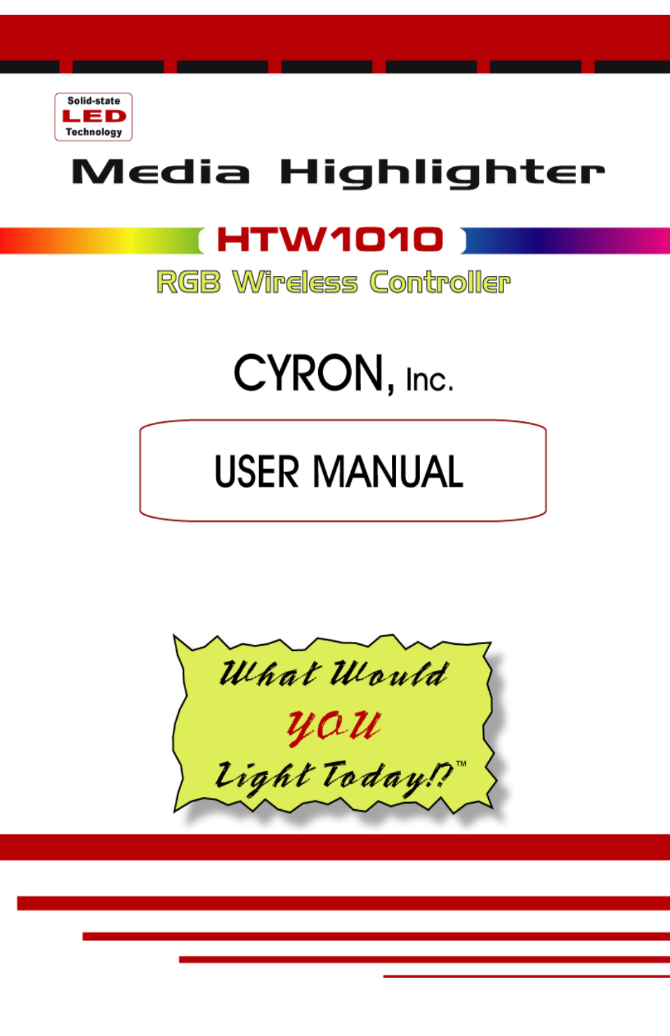 Cyron Lighting HTW1010 RGB User Manual | 12 pages