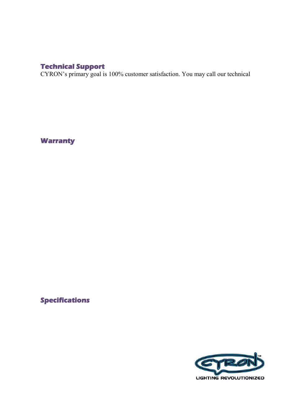 Cyron Lighting HTP1502E User Manual | Page 6 / 12