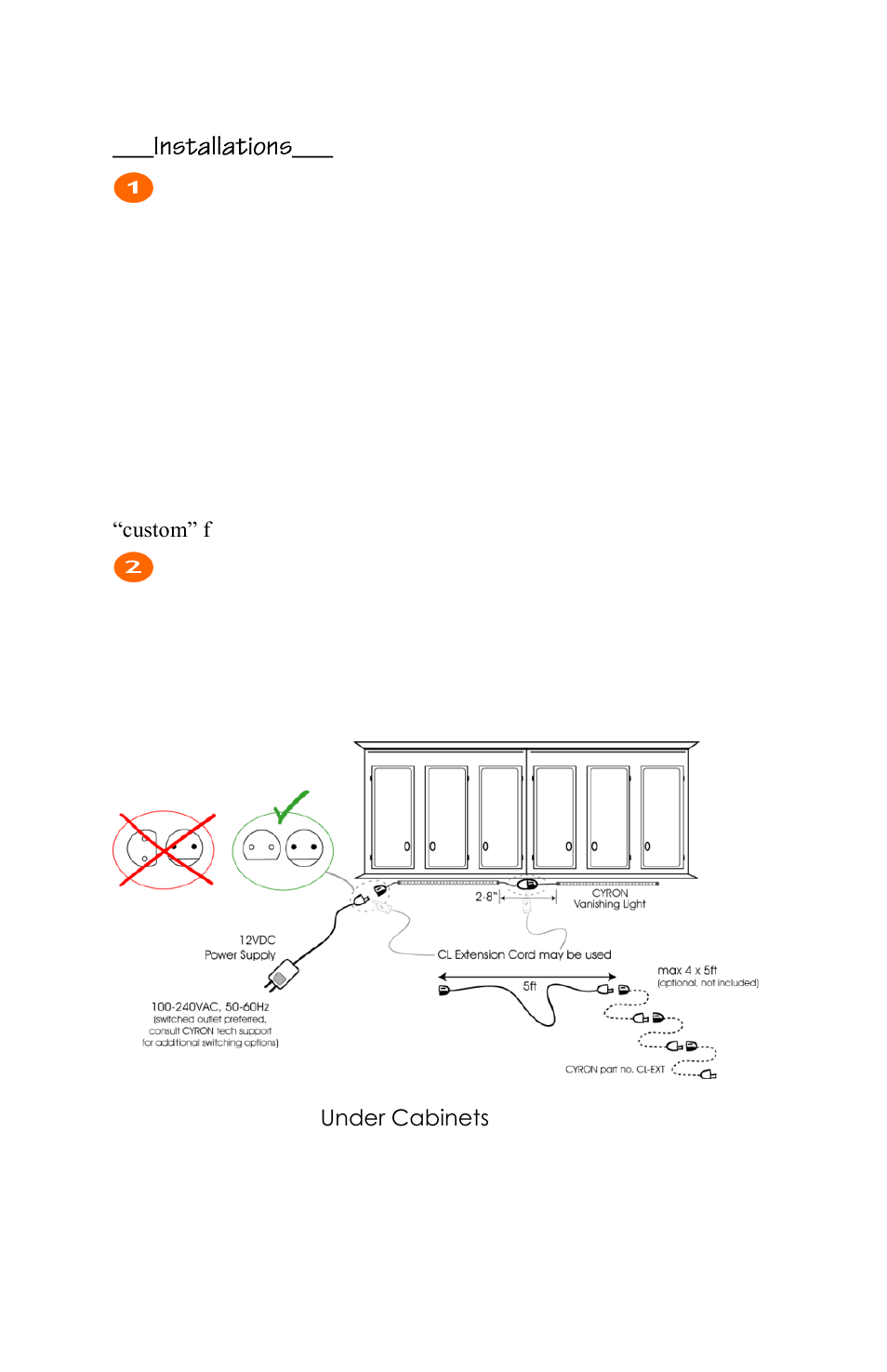 Cyron Lighting Vanishing Lights User Manual | Page 3 / 8