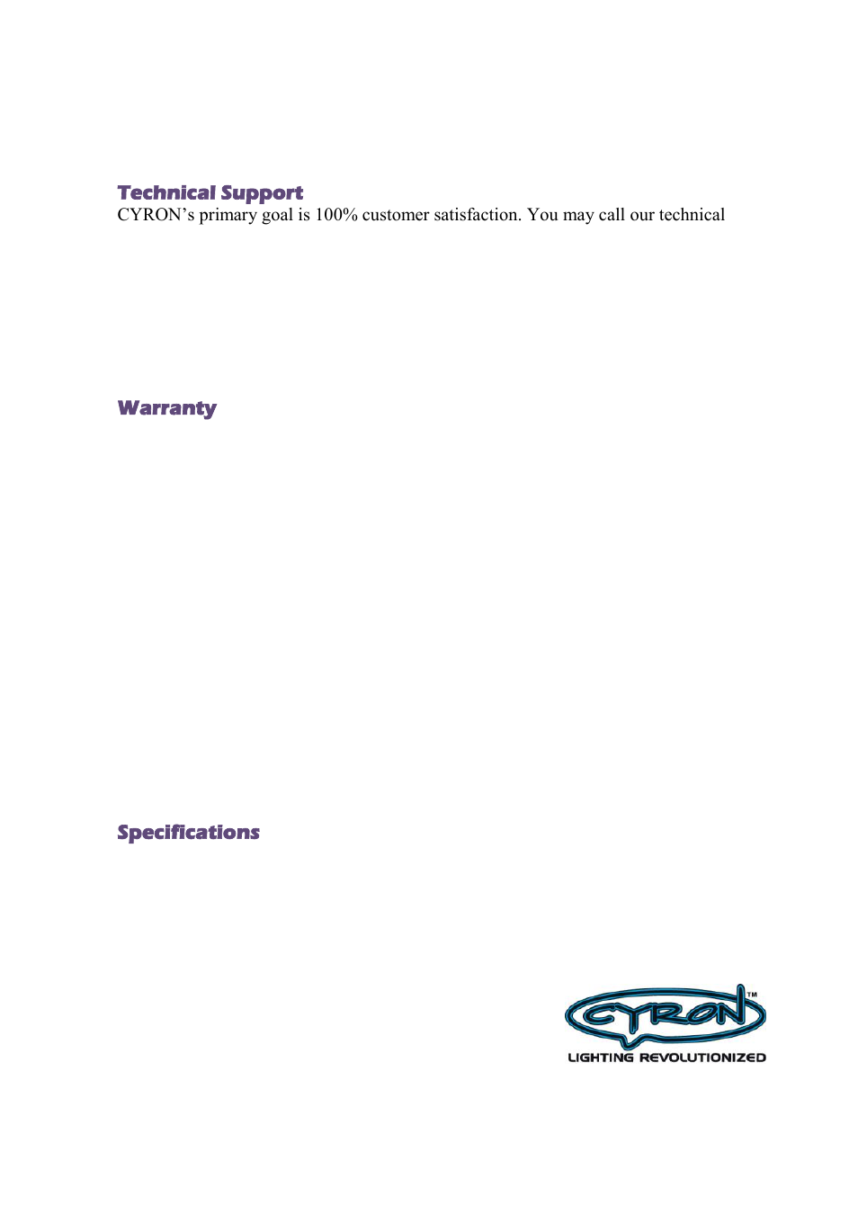 Cyron Lighting HTP1506E User Manual | Page 6 / 12