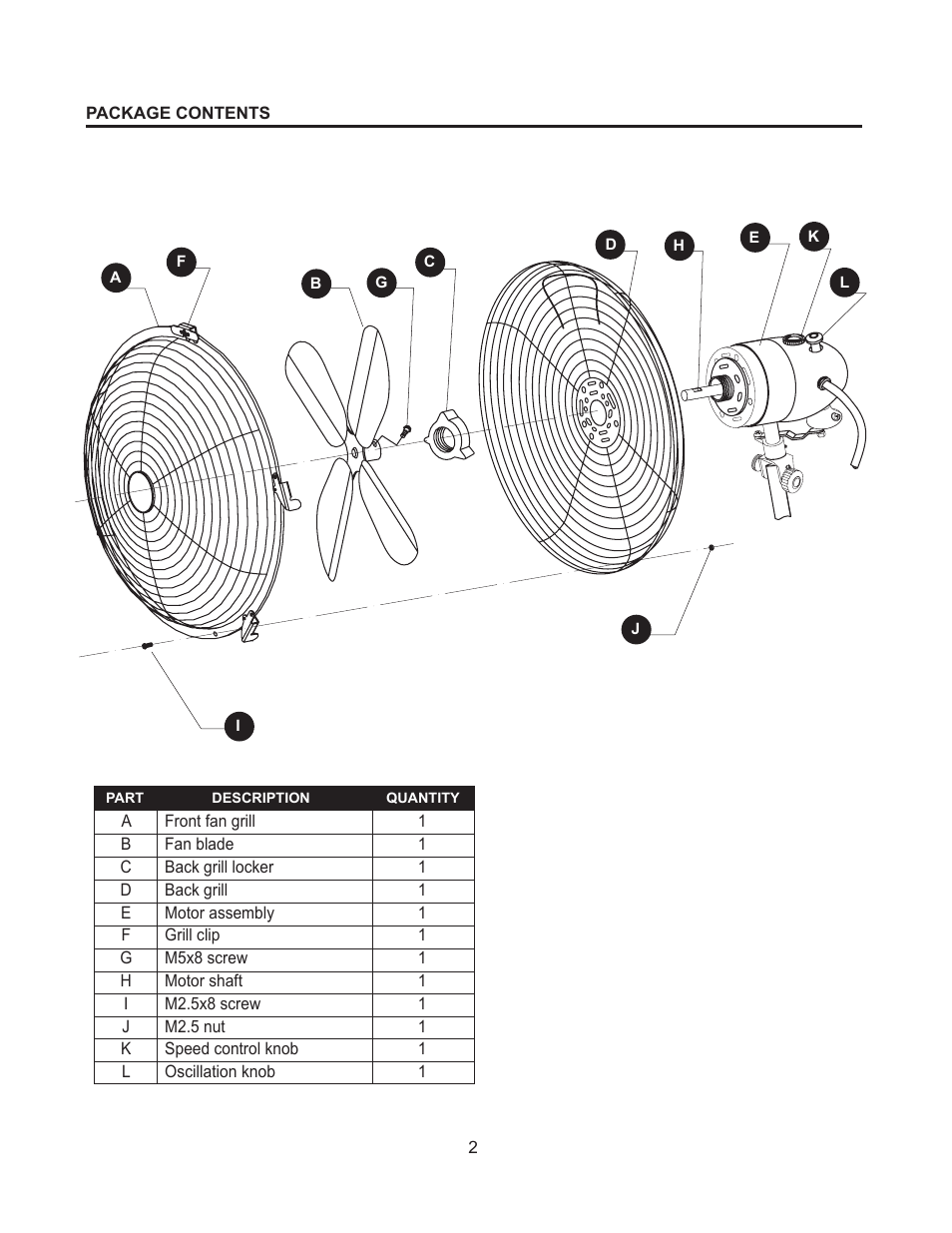 Artwork disclaimers font legend, Danger, Fan head assembly instructions | DECO BREEZE Fan Head User Manual | Page 2 / 24