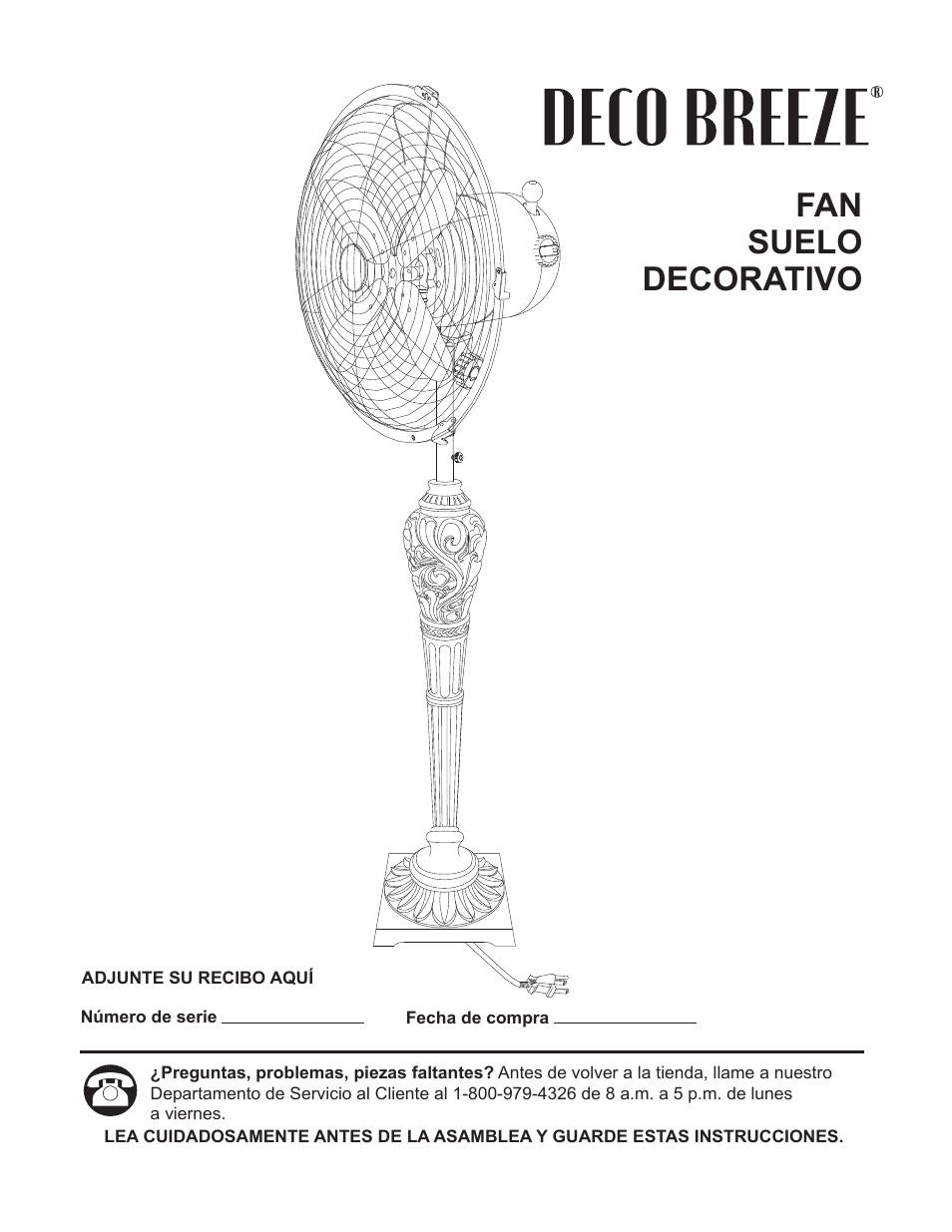 Artwork disclaimers font legend, Peligro, Fan suelo decorativo | DECO BREEZE Decorative Floor Fan User Manual | Page 19 / 27