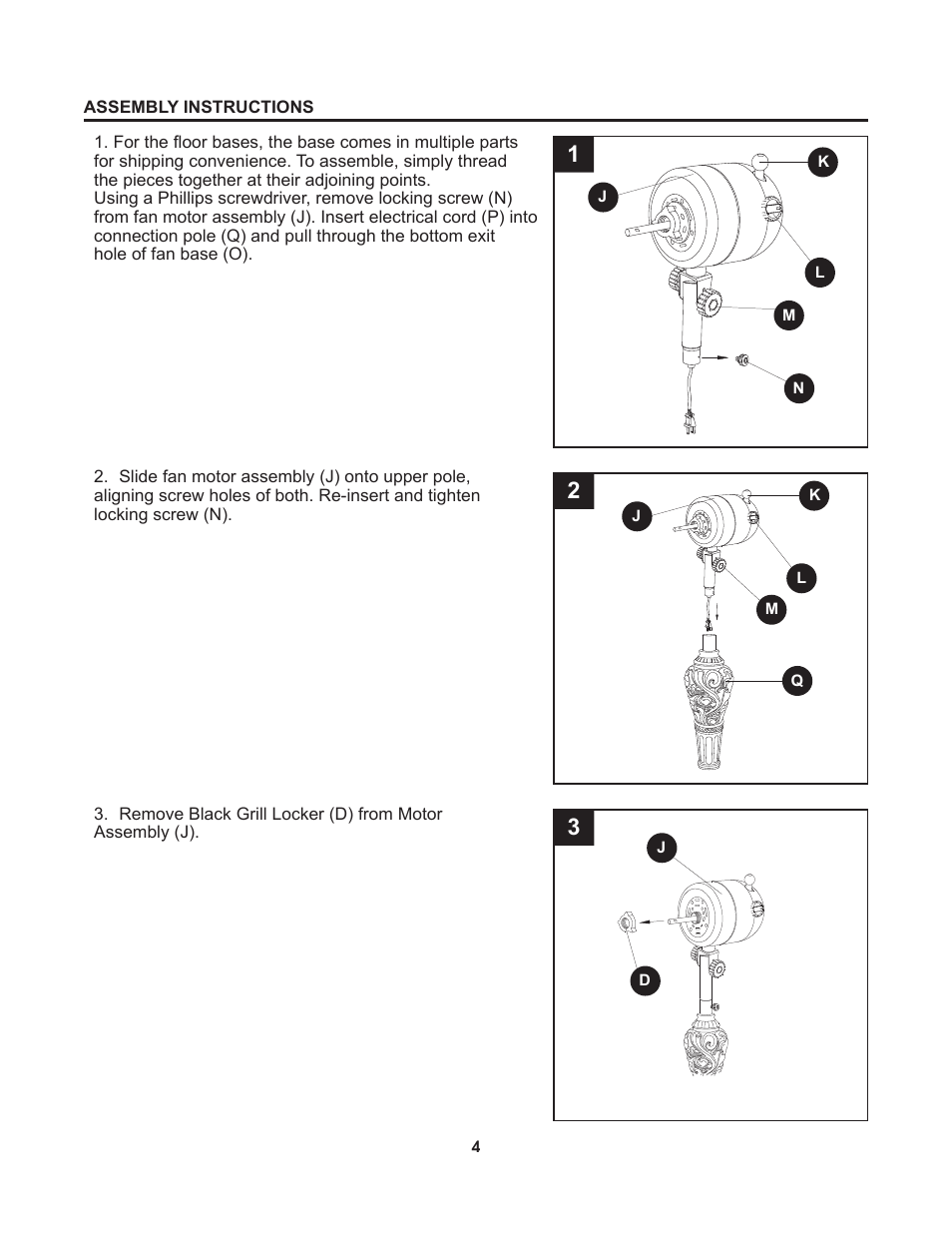 Artwork disclaimers font legend, Danger, Decorative floor fan | DECO BREEZE Decorative Floor Fan User Manual | Page 4 / 27