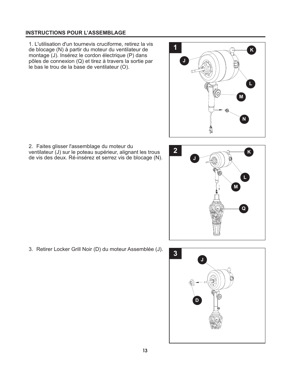 Artwork disclaimers font legend, Danger, Ventilateur de table décoratifs | DECO BREEZE Decorative Tabletop Fan User Manual | Page 13 / 27