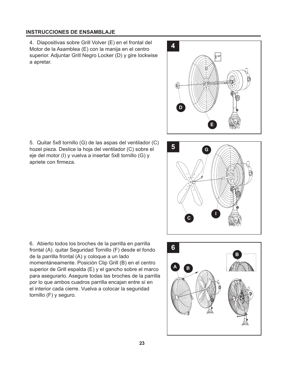 Artwork disclaimers font legend, Peligro, Ventilador de mesa decorativas | DECO BREEZE Decorative Tabletop Fan User Manual | Page 23 / 27