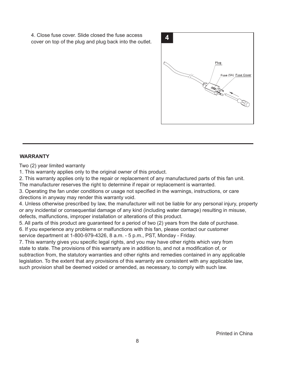 Artwork disclaimers font legend, Danger, Decorative table top fan | DECO BREEZE Mosaic Decorative Tabletop Fan User Manual | Page 8 / 24