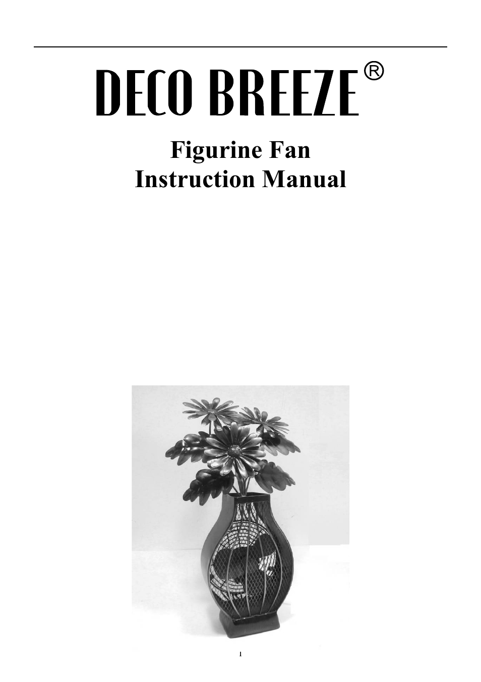 DECO BREEZE Decorative 7" Figurine Fan User Manual | 12 pages