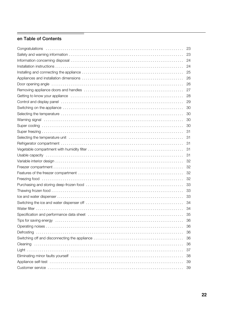 Neff K5920D1 User Manual | Page 22 / 98