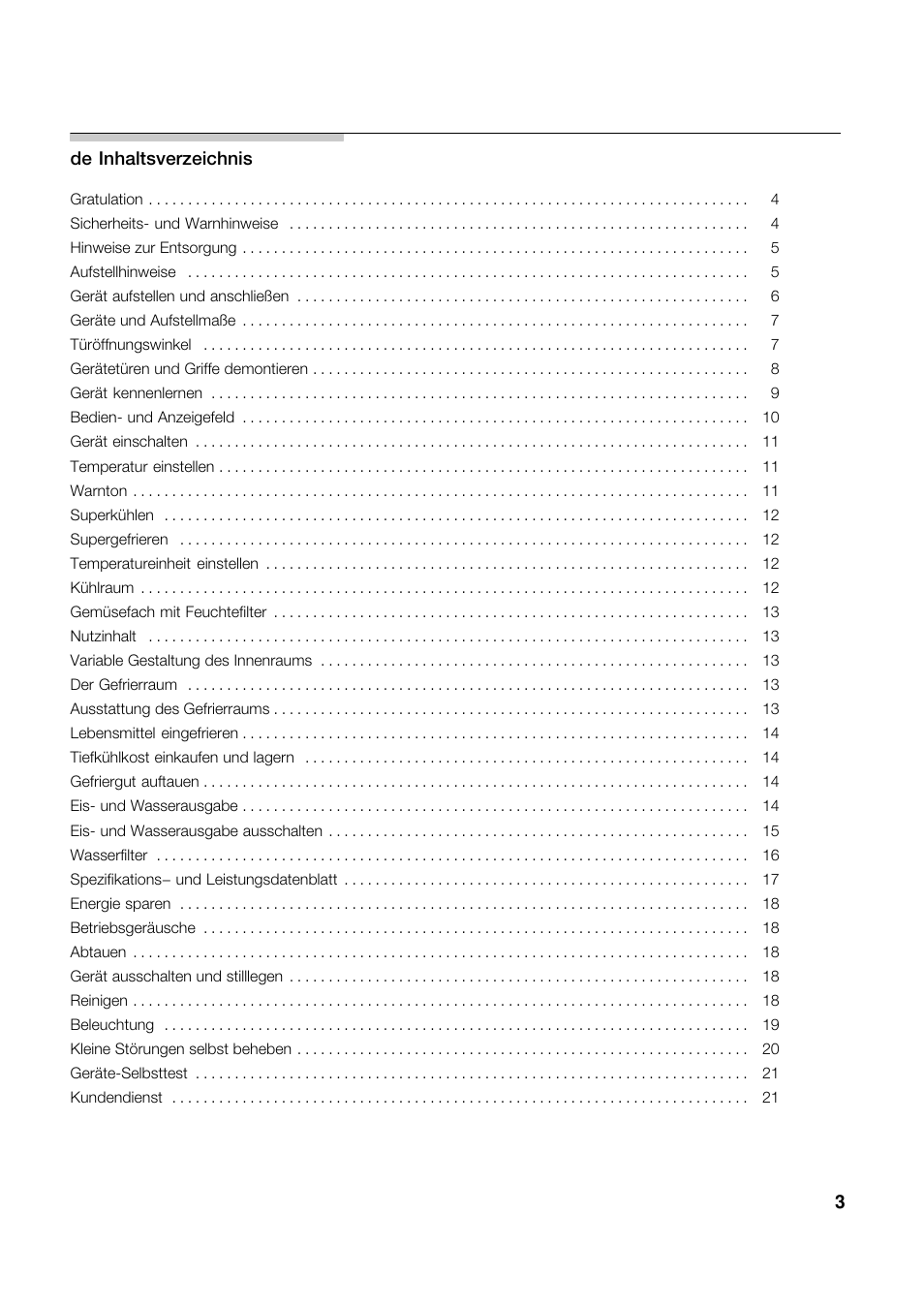 Neff K5920D1 User Manual | Page 3 / 98