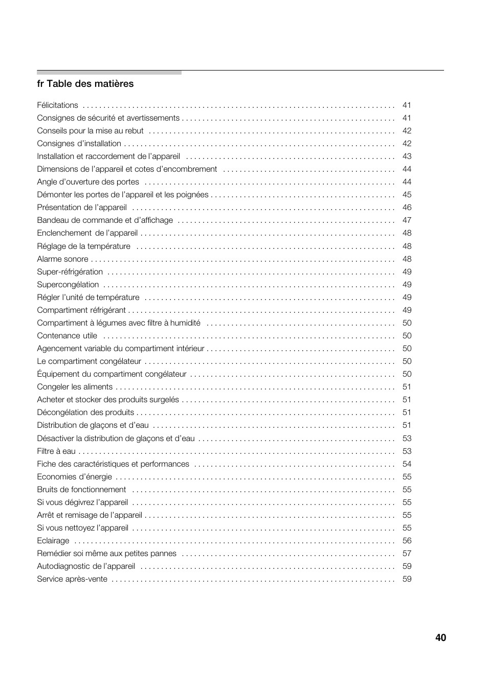 Neff K5920D1 User Manual | Page 40 / 98