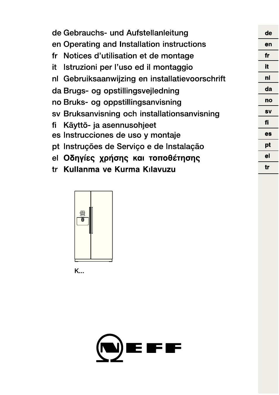 Neff K3990X7 User Manual | 240 pages