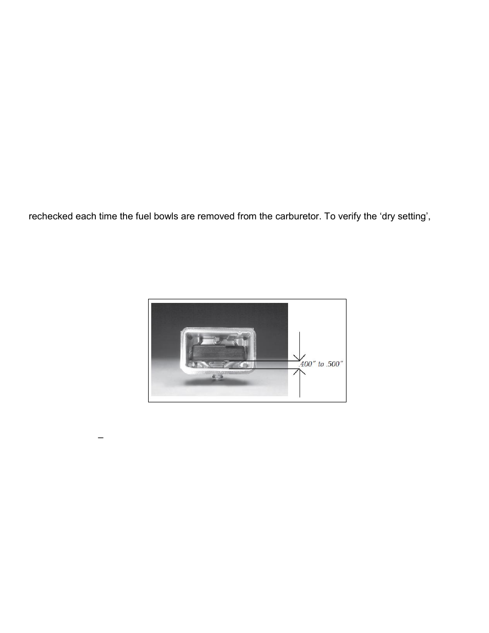 Preliminary tuning and adjustments, Fuel bowl / float level adjustment | Demon Fuel Systems 1563010VE User Manual | Page 8 / 18