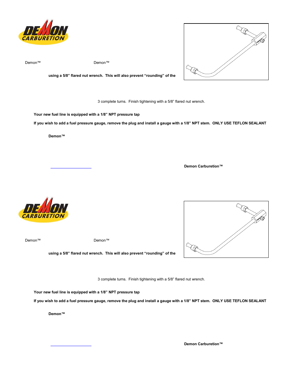 Demon Fuel Systems 140057 User Manual | 1 page