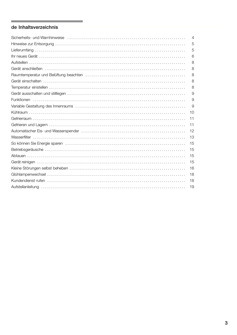 Neff K3990X7 User Manual | Page 3 / 263