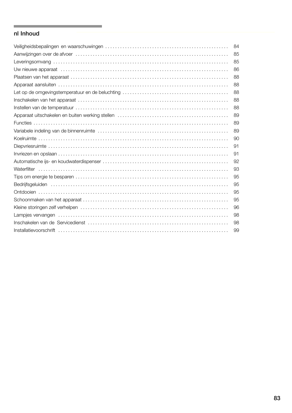 Neff K3990X7 User Manual | Page 83 / 263