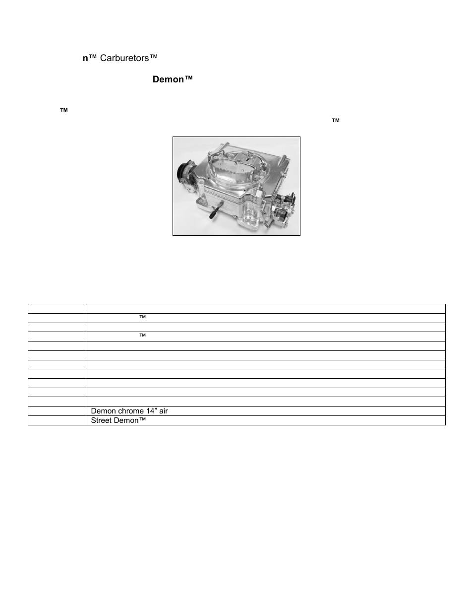 Introduction, Recommended parts and accessories, Removal of existing carburetor | Demon Fuel Systems 1902 User Manual | Page 3 / 20